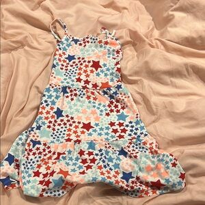 Target Kids Star Print Dress - Red, Blue, White
